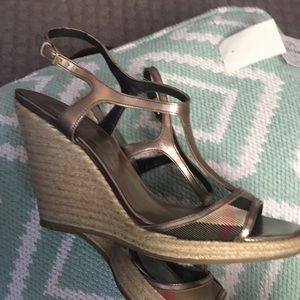 Authentic Burberry wedge shoes